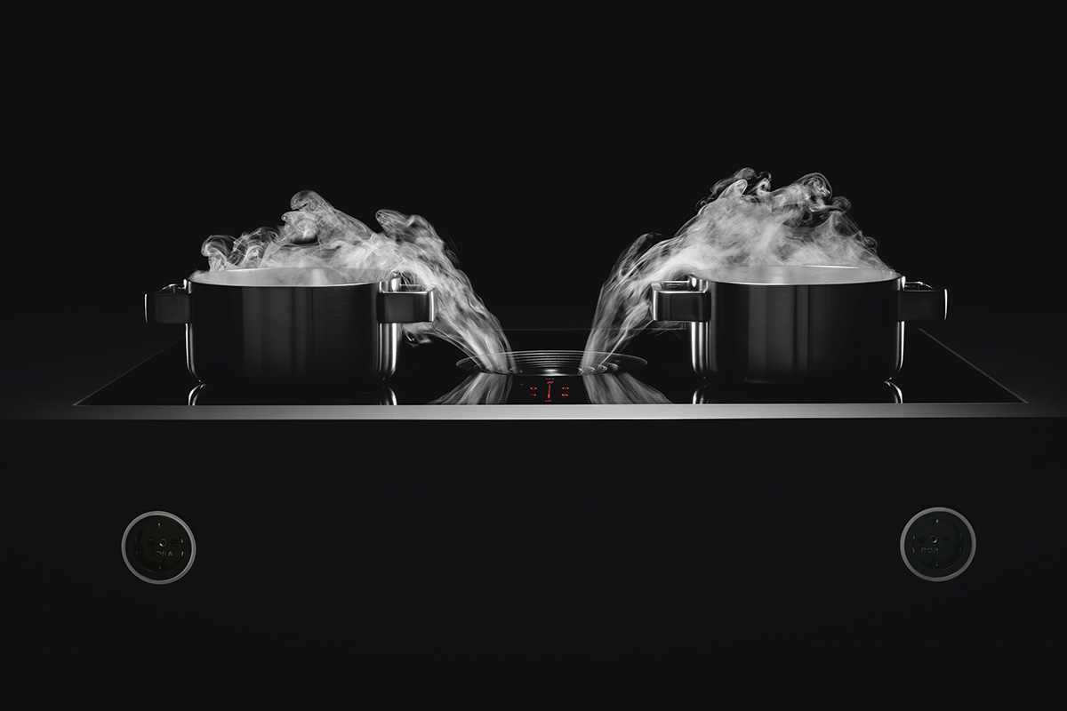 Bora Pure hob extracting steam