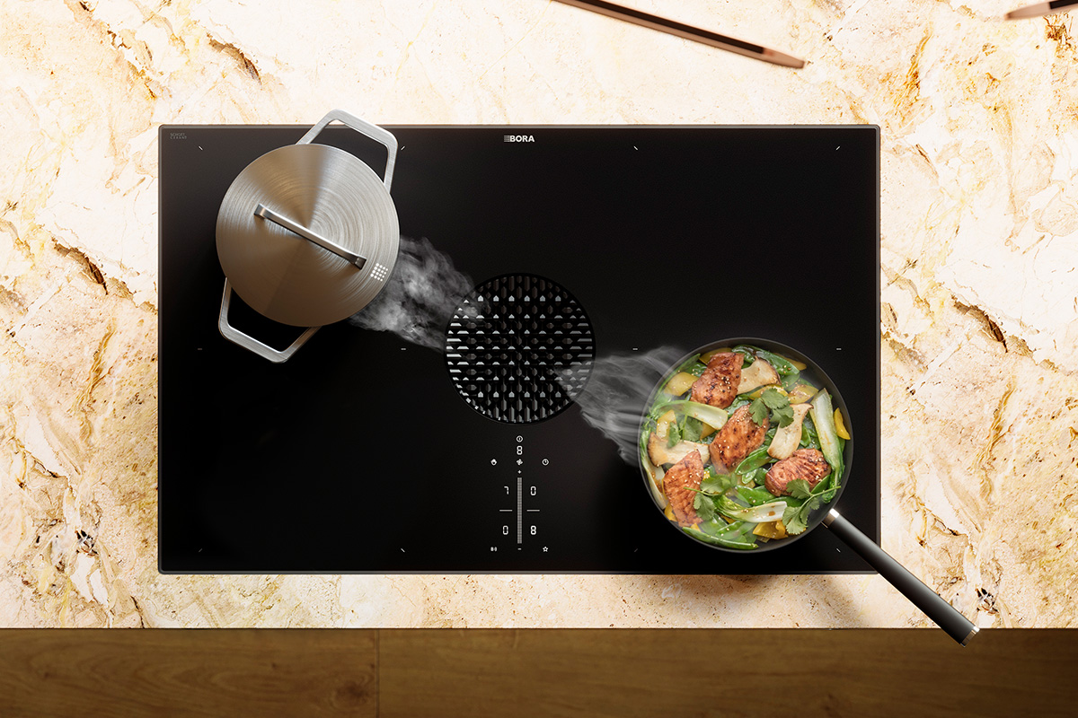 Bora X Pure in a Scandi style kitchen